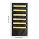 thumbnail image 3 of Organizador de archivos de pared colgante, tabla de almacenamiento de 6 bolsillos con 2 ganchos, poliéster negro beige, portarevistas para correo de 14,57x30,71 pulgadas de pared, 3 of 6