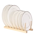 thumbnail image 1 of Irfora Plato multiuso Plato de madera Platos Estante Drenador Soporte de almacenamiento Organizador para gabinete de cocina para plato / plato / taza / taza / olla Tapa / libro Irfora Soporte de placa, 1 of 7