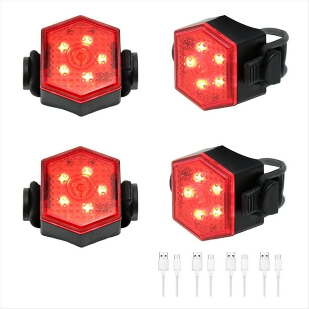 Luces LED Traseras para Bicicleta, Recargables por USB, para Senderismo, Ciclismo, Camping, , Bicicleta de Carretera, Accesorios.