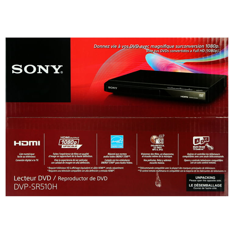 Lecteur DVD compact avec port USB, DVP-SR370