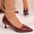 thumbnail image 6 of Msgweeeg Heels for Women Women’s Shoes Women's Fashionable Casual Style Comfortable Plus Size Solid Color Elegant Shallow Mouth French Pointed Comfortable High Heels for Work & Office, 6 of 10