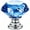 Blue, variant on IQUALITE 5 Pack Diamond Crystal Glass Drawer Knobs 30mm Aluminum Base Cabinet Hardware, Clear