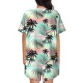 thumbnail image 4 of Womens Pajama Sets With Pocket, Tropical Summer Palm Lounge Sets Short Sleeve Sleepwear PJ Sets for Women, 4 of 6