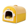 thumbnail image 4 of Casa para perros y gatos, cálida y suave cama tipo perrera, cómoda y lavable, plegable, suave, tienda de campaña para perros, refugio para mascotas L, 4 of 8