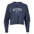 thumbnail image 2 of Women's Navy Penn State Nittany Lions Oversized Cropped Retro Long Sleeve T-Shirt, 2 of 3