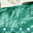 thumbnail image 4 of Exclusivo Mezcla Fuzzy Faux Fur Throw Blanket, Reversible Shaggy Sherpa Fleece Blankets,Fluffy Plush Warm Throws for Couch, Bed, 50x60 Inches, Gradient Teal, 4 of 8