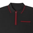 thumbnail image 7 of Busydd Quarter Zip Pullover Men Casual Solid Color Long Sleeve Shirts Trendy Comfortable Lapel Shirts for Men with Chest Pocket XL, 7 of 7