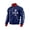 Royal Blue, variant on Men's American 250th Anniversary Jacket American Flag Zip Up Jackets Casual Band Collar Patriotic 1776-2026 Sports Jacket Memorial Day Top,Royal Blue XL