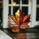 thumbnail image 4 of Uuiauoio Maple Leaf Suncatcher, Acrylic Stained Glass Window Hanging, Maple Leaves Fall Ornaments Fall Leaf Decorations Window Wall Hanging Ornament for Thanksgiving Autumn Party Supplies, 4 of 6