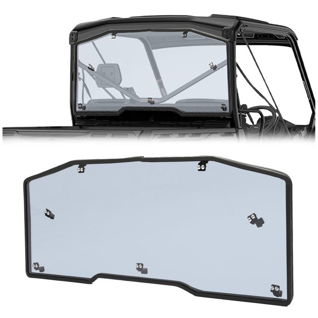 Kojem Rear Windshield Compatible with 2016-2023 Can-Am Defender HD 5 HD 8 HD 10 MAX Smoke Back Wind Shelter Rear Panel Windscreen (See Detailed Adaptation List)