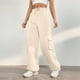 thumbnail image 2 of WILLBEST Pantalones Casuales para Mujer, de Cintura Alta, Lisos, con Cordones, para el Trabajo, con Bolsillo y Pierna Recta, para Uso Diario y Diario. Mediana, 2 of 7