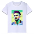 thumbnail image 3 of Camiseta de algodón blanca informal de verano con estampado de avatar de Neymar para niños y niñas, camiseta deportiva de manga corta, 3 of 5