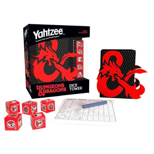USAOPOLY Dungeon And Dragons Yahtzee Dice Tower Game