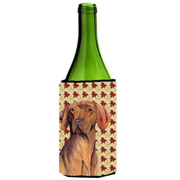 Vizsla Fall Leaves Portrait Wine Bottle   Hugger - 24 oz.