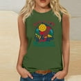 thumbnail image 3 of Débardeur pour Femmes Mode Décontractée Blouses Imprimées Baseball Col Rond T-Shirt Sans Manches, 3 of 4
