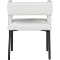 thumbnail image 3 of Pemberly Row Chaise de Salle à Manger Moderne en Similicuir 19 Pouces Blanche (Ensemble de 2), 3 of 5