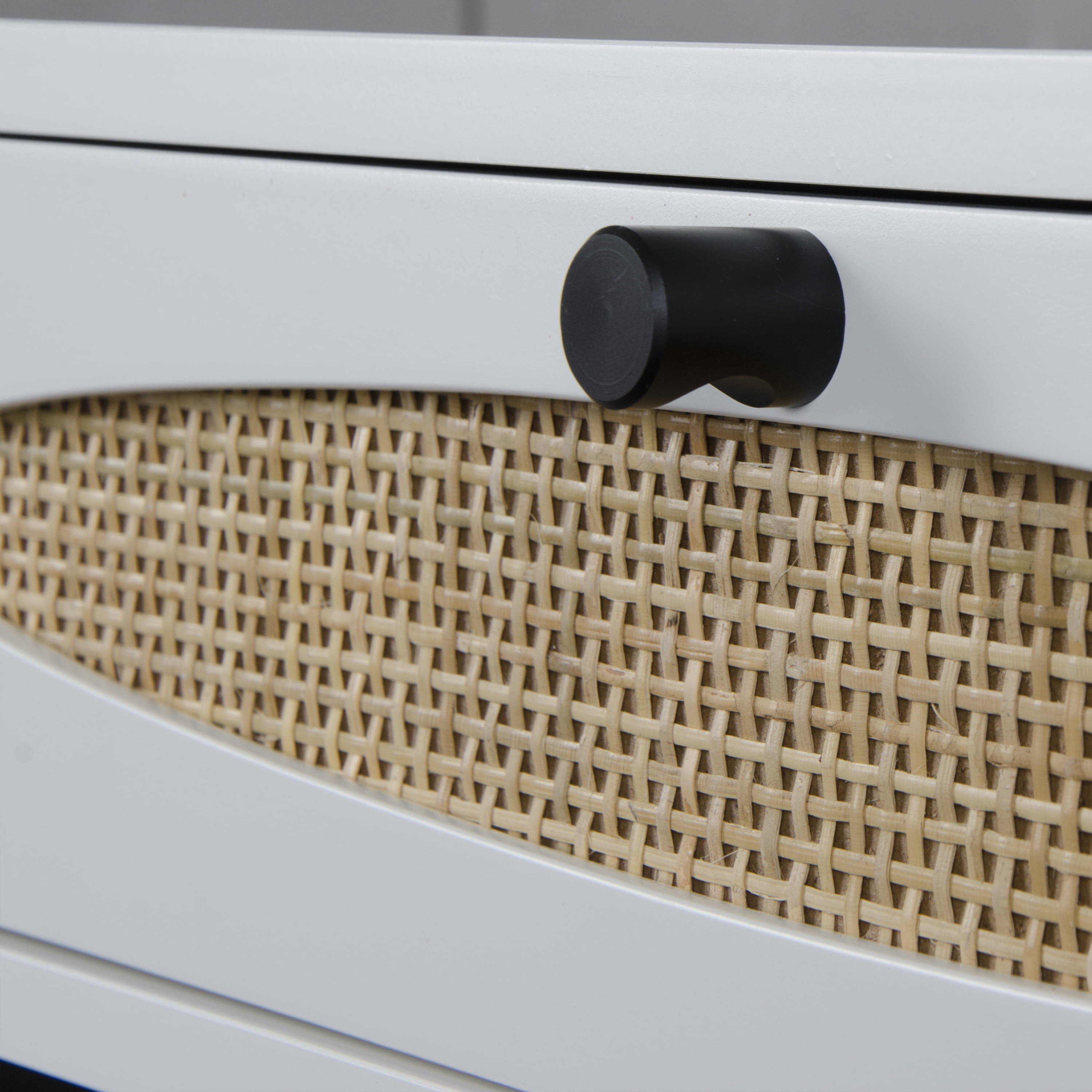 Private Jungle 2 Rattan drawers Home Office Computer Desk or Vanity Table,White Private Jungle 2 Rattan drawers Home Office Computer Desk or Vanity Table,White