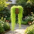 thumbnail image 6 of Artificial Hanging Plant Decor Mint Green, Cascading Foliage, 5-Pack, 37.4 Inches, Indoor Outdoor Home Decor, 6 of 7
