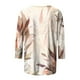 thumbnail image 5 of ICHUANYI Liquidación Camiseta estampada de moda para mujer Blusa de mangas 3/4 Tops casuales con cuello redondo ICHUANYI WER202308255255, 5 of 5