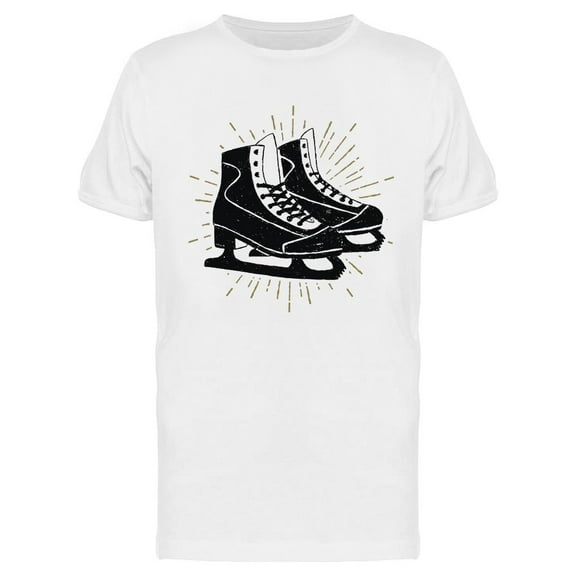 Hand Drawn Ice Skates T-Shirt Men -Image by Shutterstock, Male XX-Large