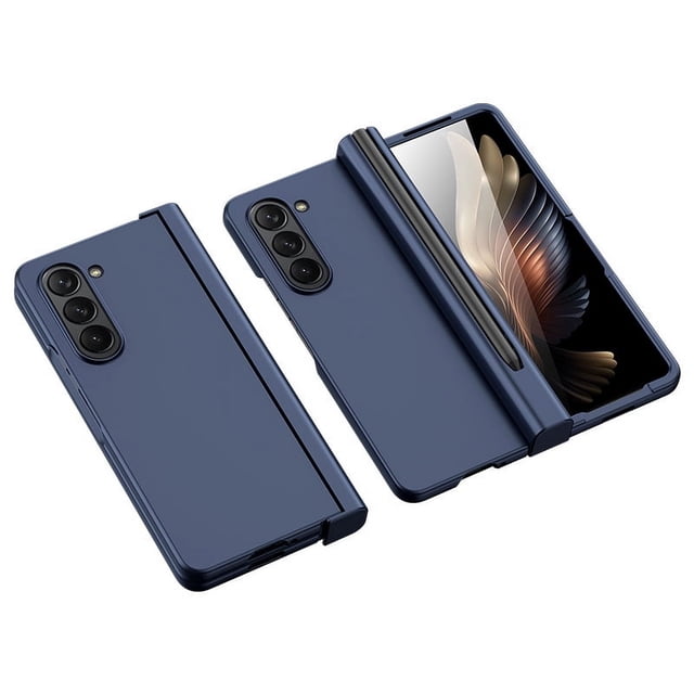 Carcasa protectora de una pieza para GalaxyZ fold5, carcasa de color sólido con todo incluido, conjunto de tres piezas para Samsung fold4 con ranura para lápiz