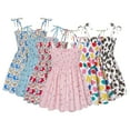 thumbnail image 2 of LYMAYTER Kids Girls Princess Dresses Toddler Floral Party Dress Baby Summer Beach Sundress Dresses for 1-6 Y, 2 of 5