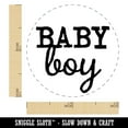 thumbnail image 2 of Baby Boy Fun Text Self-Inking Rubber Stamp Ink Stamper - Blue Ink - Mini 1/2 Inch, 2 of 7