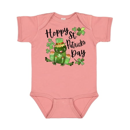 

Inktastic Hoppy St. Patrick s Day Cute Frog with Clover Gift Baby Boy or Baby Girl Bodysuit