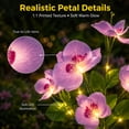 thumbnail image 6 of Rirool Solar Orchid Flower Garden Stake Lights, 7 Heads Warm White Solar Lights Outdoor Waterproof, Decorative Lights for Yard Lawn Patio Pathway, Purple 2 Pack, 6 of 8