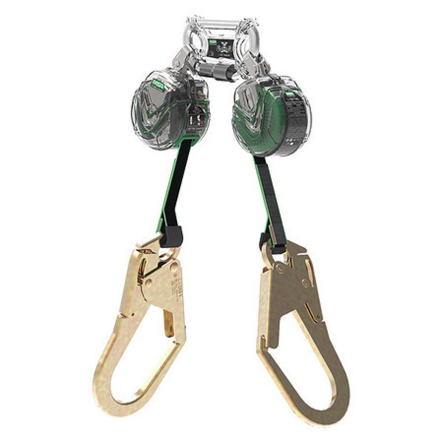 MSA 6' Latchways Mini TwinLeg SelfRetracting Lanyard With 36CL Snaphooks And TwinLink