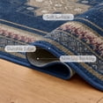 thumbnail image 4 of TURCURNO Vintage Geometric 6x9 Midnight Blue Area Rugs, Farmhouse Non-Slip Machine Washable Indoor Carpet for Nursery Kids Living Room, 4 of 11