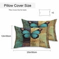 thumbnail image 3 of Waterproof Throw Pillow Covers Set of 2, 20x12 Inch Retro Butterfly Decorative Pillowcases Outdoor Pillow Slip Cushion Covers Set for Couch Tent Vintage Summer Botanical, 3 of 7