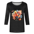 thumbnail image 5 of Wiyuqeen Thankful Grateful Blessed Shirt Women Plus Size 3/4 Sleeve Thanksgiving Shirts Crew Neck Graphic Tees Gifts for Woman, 5 of 5