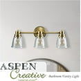 thumbnail image 6 of Aspen Creative 62235-2, Two-Light Metal Bathroom Vanity Wall Light Fixture, 16" Wide, Transitional Design in Antique Brass, 6 of 6