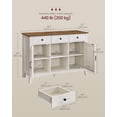 thumbnail image 3 of Farmhouse Sideboard Buffet Cabinet, 45.1" Kitchen Storage Cabinet with 3 Drawers & 2 Doors, Rustic Console Table for Living Room, Dining Room, 3 of 5