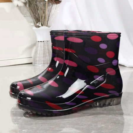 

YOLAI Top Rubber Baby Boots Water Women Rain Boot Rainproof Shoe