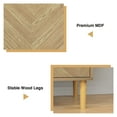 thumbnail image 4 of Eumyviv 4 Door Storage Cabine, Herringbone Accent Sideboard Cabinets, Wood Sideboard Storage Cabinet for Bedroom Living Room, Oak H0143, 4 of 11