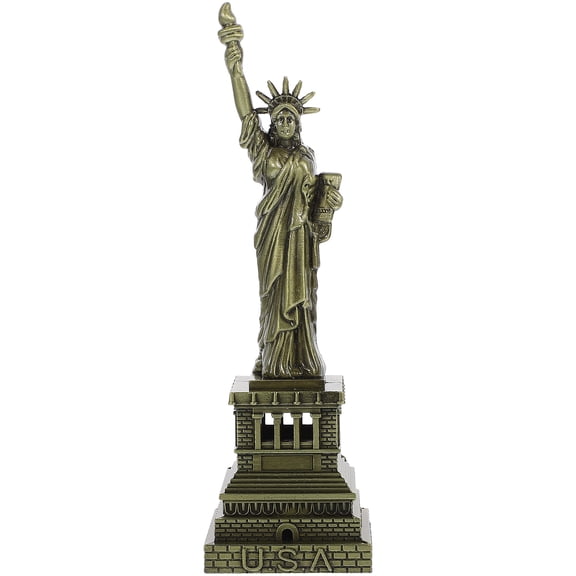 Worgeous Metal Decor Living Room Statue of Liberty Adornment Statue Of Liberty Desktop Figurine
