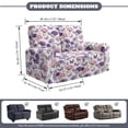 thumbnail image 7 of Garronmavis Purple Butterfly Flowers Recliner Chair Covers 6-Pieces Stretch Large Couch Covers for 2 Seats Reclining Slipcovers with Elastic Bottom Protector for Dogs Cats Easy to Install, 7 of 7