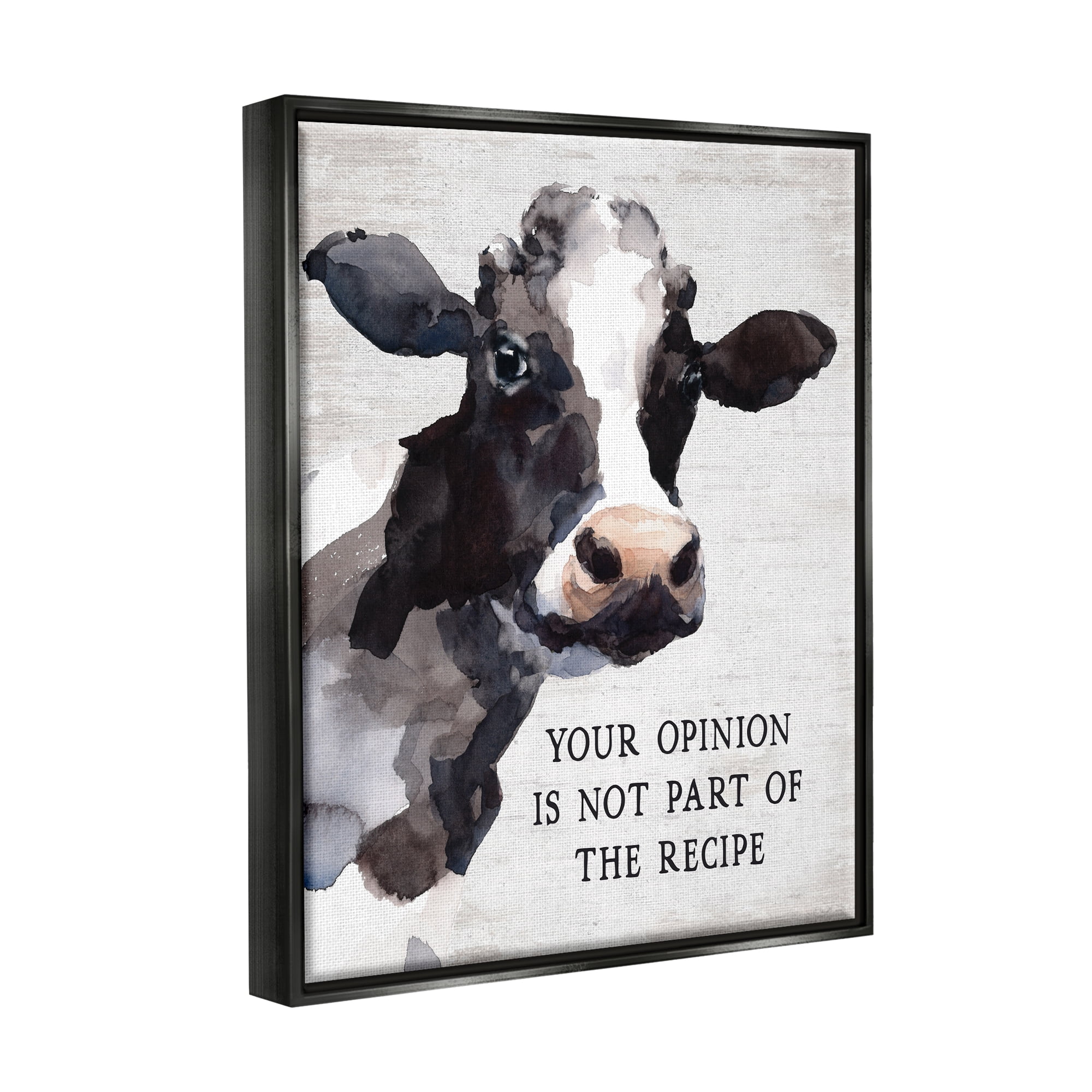Stupell Industries Funny Country Kitchen Phrase Animals & Insects Painting Black Floater Framed Art Print Wall Art, 17 x 21