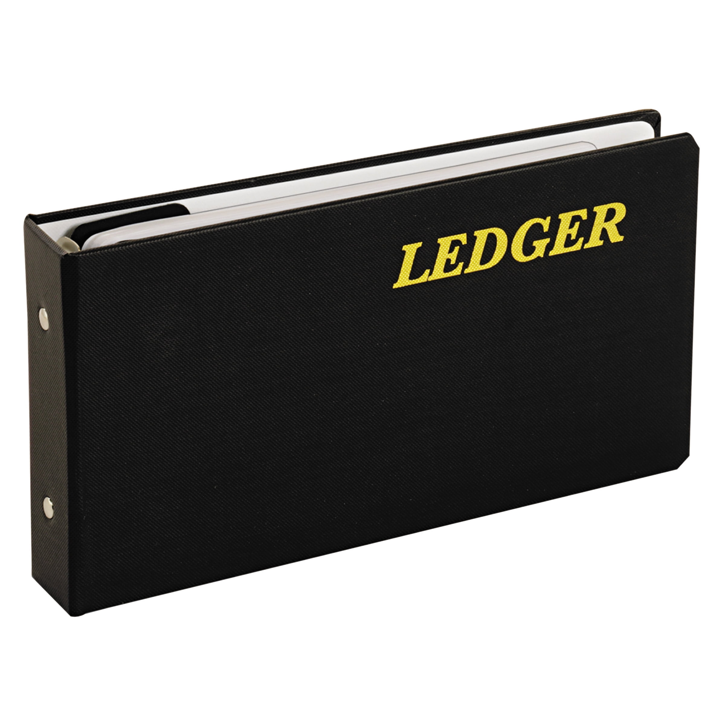 Adams 6-Ring Ledger Binder, Round-Ring, 1' Capacity, 5 5/8 x 10 1/2, Black -ABFARB59LB