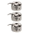 thumbnail image 1 of MasteelfCA 3Pcs Sewing Machine Bobbin Cases Portable Sewing Machine Part Supplies (Silver), 1 of 7