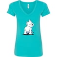 thumbnail image 3 of Inktastic Fluffybutt Westie Women's V-Neck T-Shirt, 3 of 5