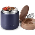 thumbnail image 1 of Frasco Térmico Infantil eedabros 450 ml Acero Inoxidable Antiderrames Azul Marino, 1 of 6