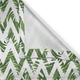 thumbnail image 4 of Ambesonne Palm Leaf Valance Pack of 2, Chevron Motif, 42"X12", Green White, 4 of 5