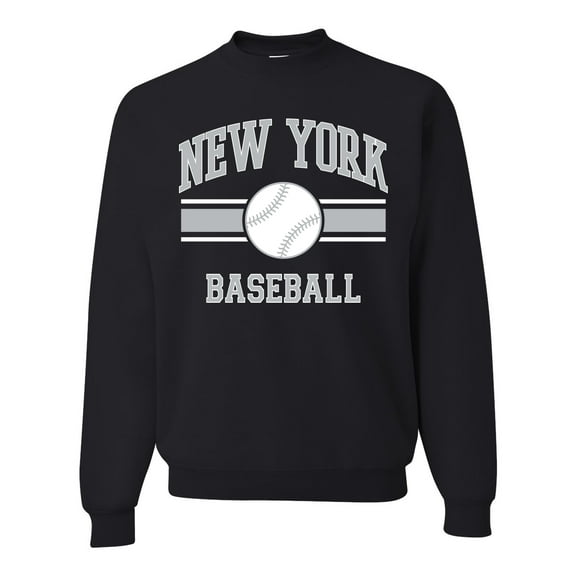 Wild Bobby City of New York NY Baseball Fantasy Fan Sports Unisex Crewneck Sweatshirt, Neon Pink, Small