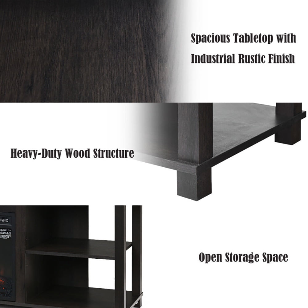 Finihen TV Stand, TV Cabinet, 2-Tier TV Storage Cabinet Console with Adjustable Shelves, Media Entertainment Center with Storage, for Living Room, Bedroom, Black