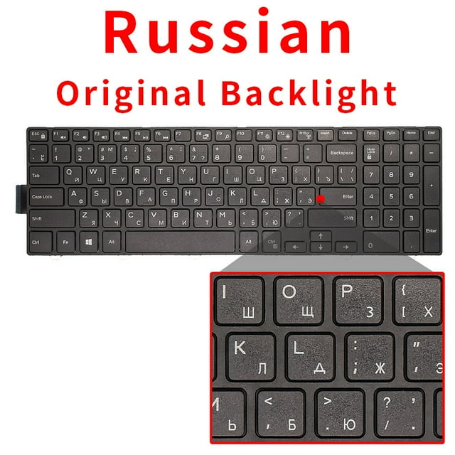 New Original Notebook Keyboard For DELL Inspiron 15 3000 5548 5542 3541 3542 5547 P39F Series US Keyboard RU Original Backlit