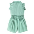 thumbnail image 3 of Mevireiy Baby Girls Two Piece Outfits Ribbed Knit Ruffle Tank Tops Plaid Skirt Shorts, 3 of 7