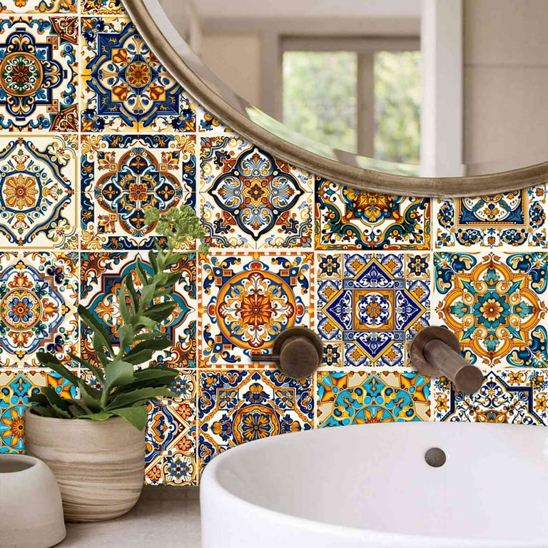 UKAP Self-Adhesive Wall Tile Decals, Peel and Stick Tile Stickers, Waterproof Backsplash Stickers for Kitchen Bathroom Decor, 6x6inch 10 Pcs UKAP Self-Adhesive Wall Tile Decals, Peel and Stick Tile Stickers, Waterproof Backsplash Stickers for Kitchen Bathroom Decor, 6x6inch 10 Pcs